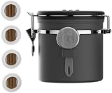 Coffee Gator Airtight Canister 900 mL Stainless Steel with Date Tracker view 2