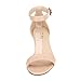 ZriEy Women Sexy Open Toe Ankle Straps Low Heel Sandals Nude Size 7.5/38 M, EU
