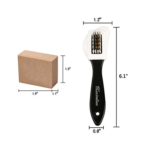 Shoe Brush, Suede & Nubuck 4-Way Brush + Eraser, Premium Shoe Cleaner Kit
