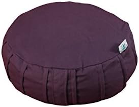 Zen Naturals Zafu Meditation cushion. Buckwheat filled yoga bolster and floor pillow with minimalist design. 18โw x 6โh OR 14โw x 6โh. Meditation pillow for all levels. No more achy joints.