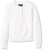 The Children's Place Baby Toddler Girls' Uniform Cardigan Sweater, White, 2T