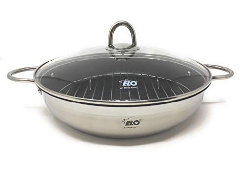 ELO Germany Platin Stainless Steel Induction Roasting Pan with Grill Insert