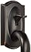 Schlage F93CAM716ACCLH Camelot Inactive Handleset with Accent Left-handed Lever, Aged Bronze