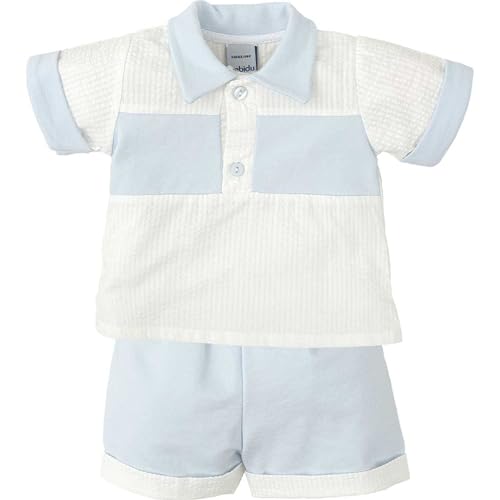 BABIDU Conjunto Bebé Niño Verano con Camiseta Tipo Polo y Pantalón Corto, Algodón 100% Suave y Fresco, Estilo Deportivo y Elegante, Ideal para Días Soleados y Actividades al Aire Libre