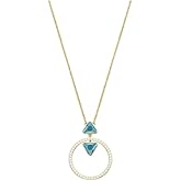 Swarovski Labyrinth Round Necklace Pendant Blue