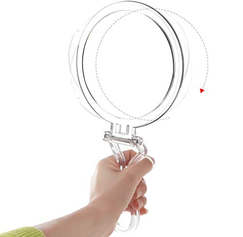image for Miss Sweet Folding Hand Held Mirror with 10x Magnification & True Imag