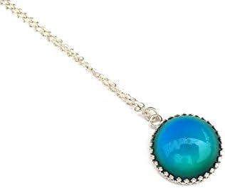 Round Sterling Silver Color Changing Mood Pendant