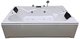 MADONNA Amazon Acrylic Bath Tub with Jacuzzi Massage, Bubble Bath and Filler System - White