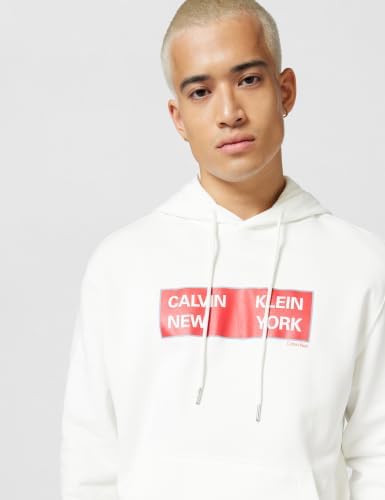 Sweat à Capuche Homme Terry Box Graphic Regular Fit, Blanc (Bright White), M