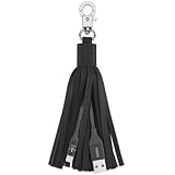 Belkin MIXIT Lightning to USB Leather Tassel with 7-Inch 2.4 Amp Lightning ChargeSync Cable for iPhone, iPad and iPod (Black)