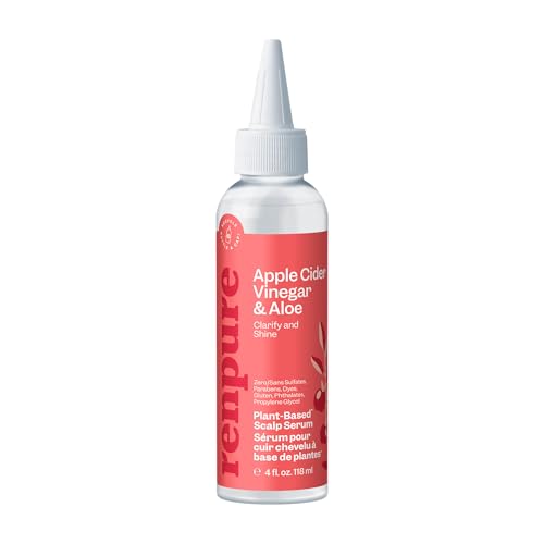 Renpure Pflanzliches Apfelessig Clarify & Shine Kopfhaut Serum – Natürliches Pfefferminzöl trockene Kopfhaut Produkt für Schuppenbehandlung & juckende
