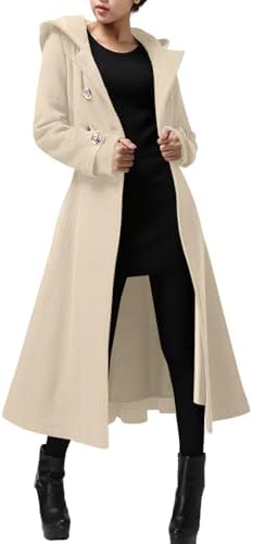 Amazon.com: BGSD Women Liv Wool Blend Hooded Long Toggle Walking