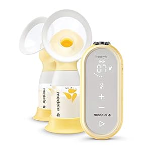Medela Freestyle Flex Breast Pump, Closed System Quiet Handheld Portable Double Electric Breastpump, Mobile Connected…