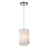 Pendant Lighting Crystal Pendant Light Plug-in Chandelier Mini Hanging Light Fixture 1 Light