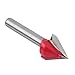 3D Wood Making Router Tungsten Steel CNC Engraving Sharp V Groove Bit End Mill 60 / 90 / 120 / 150 Degree 6mm Shank Woodworking Cutting Tool (60 Degree)