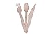 Wooden Disposable Cutlery 300 pc Set 100 forks, 100 spoons, 100 knives, Non-toxic dinnerware, eco-friendly, biodegradable & compostable natural wood utensils