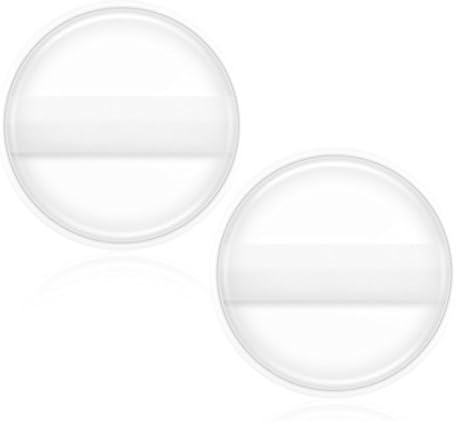 2 Pack Hmaster Silicone Makeup Sponge Blender Silisponge Washable Refreshing Round Transparent Sponge Applicator for BB Cream and Liquid Foundation
