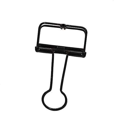 Binder Clips Stainless Steel Metal Paper Clips Clamps File Organizer Stationary Accessaries Perfect for Home/School/Office (Black) - Thumbnail 4