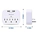 3 Outlet Surge Protector, Multi Plug Outlet Extender with 2 USB Wall Charger (Smart 2.4 A), Outlet Wall Adapter Power Strip for Travel Home, School, Office - 490Joules White