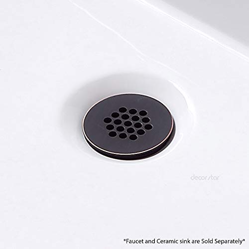 Decor Star PU-005-TO 1 1/2" Bathroom Faucet Vessel Vanity Sink Grid Drain Stopper Strainer Without Overflow Oil Rubbed Bronze