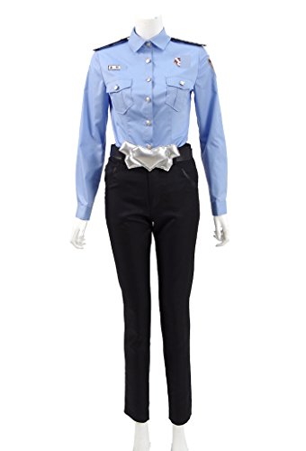 Hot FPS Online Game Policewoman Uniform Costume Shirt and Pants Cosplay Outfit