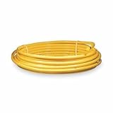 Cupro DY06050 Polyethylene Coated Copper Tubing, Type R, Yellow, 3/8" Od x 50'