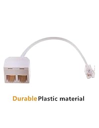 Uvital - Cable divisor RJ11 macho a doble hembra 6P4C macho a 2 hembra separador RJ11 6P4C adaptador de pared para teléfono Landline (2 unidades)
