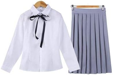 Amazon Co Jp Decetazy 日本の女子高生の制服コスチュームjk高校生服セット女性のプリーツスカートかわいいコスプレセーラー服セット Jk 制服 Color Mid Gray Skirt 2 Size M ホーム キッチン
