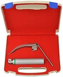 McCOY STYLE LARYNGOSCOPE LARYNX DIAGNOSTIC SET IN CASING by fa surgical