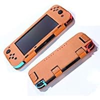 Newmag Nintendo Switch Case Leather Protective Flip Case Cover with Built-in kickstand,9H Hardness HD Glass Screen Protector,Shock-Absorption and Anti-Scratch Design for Nintendo Switch (Brown)