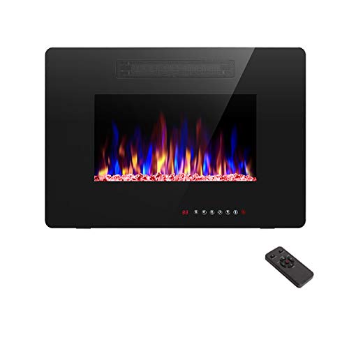 R.W.FLAME 26 inch Recessed and Wall Mounted Electric Fireplace,The