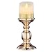 Aku Tonpa Set of 3 Gold Decorative Candle Holders, Home Decor Candlesticks for Pillar and Flameless Candles