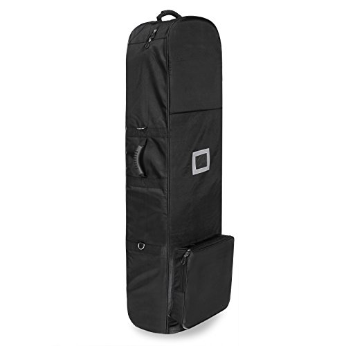 Portable outdoor Golf Bag Travel Cover Zipper Oxford Golf Case with 2 Wheels, Black( US STOCK ) - Thumbnail 7