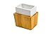 Bamboo Bathroom Accessories Set – Wood Bathroom Set Complete with Soap Dispenser, Toothbrush Holder, Soap Holder, Mug – Bamboo Wood Bathroom Modern Vanity Set