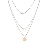 SUNNOW Women Grils Bohemian Jewelry Alloy Pendant Multilayer Short Necklace (Yellow)