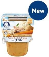 Gerber 3rd Food Lil Bits Autumn Vegetable and Turkey Dinner Baby Food, 10 Ounce -- 6 per case.