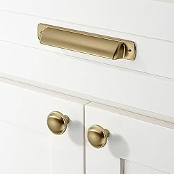 khtumeware 10 Pack 1-1/4 inch Brushed Brass Cabinet