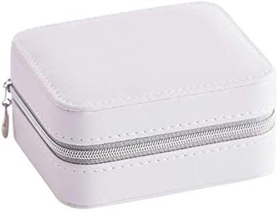 Travel Jewelry Case Mini Portable Travel Jewelry Case Earring Holder Necklace Jewelry Organizer with Mirror and Zipper for Rings Earrings Necklaces, Holder Organizer, Gift for Girls and Teens