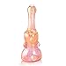 SZZX Pipe 6 inch Newest Hand-Made Portable Art Collection Glass(Gold Pink)