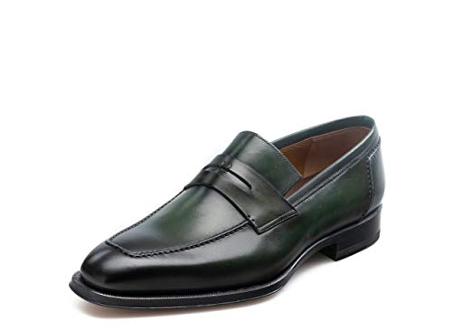 Sapatos Loafer Masculinos Verdes Elegantes da Magnanni