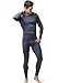 Tesla BU-MHS100-DGY_Large Blank Men's Microfiber Fleece Lined Top & Bottom Set MHS100