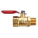 Litorange 2 PCS Heavy Duty Brass Mini Ball Valve Shut Off Switch, 3/8