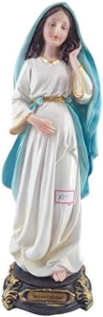 Vaticano Collezione Pregnant Virgin Mary - 12 inch(Poly Resin Blue & White, 18SM3115-12)