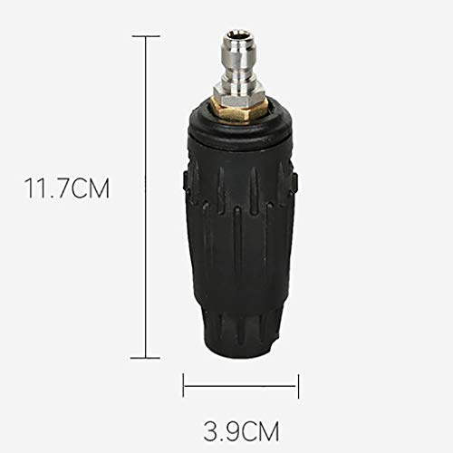 Bseka Pressure Washer Rotating Turbo Spray Nozzle, 1/4" Quick Connect Plug Spray Nozzle 3000PSI for Derusting, Except Advertising, Hull Decontamination, Engineering Cleaning (A)