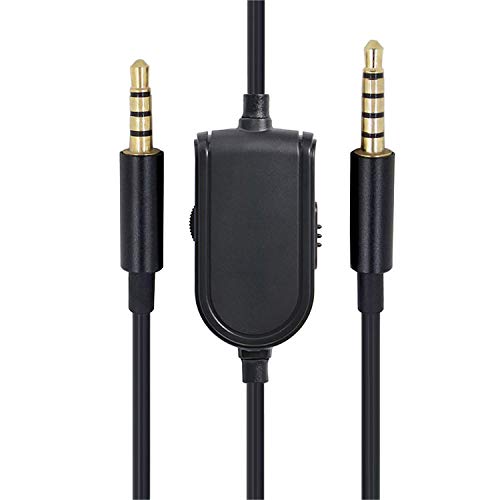 A10 A40 Gaming Headset Replacement 3.5mm Audio Aux Cable Inline Mute Volume Control Upgrade Metal Plug Headphone Cord Compatible with Astro A10 A40 A30 A50 Logitech G633 G933, for Xbox One
