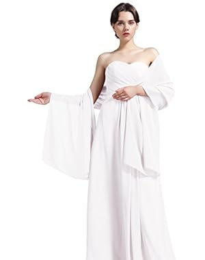 Sheer Soft Chiffon Bridal Women's Shawl For Special Occasions( 32 Colors)