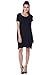 Alexander + David A+D® Womens Casual Jersey Shortslv Swing Tunic Dress w/Pockets (Black, Small)
