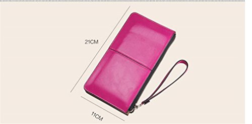 CANDDTION Zipper Clutch Wallet Female Purse Lady Multi-Function Phone Bag Purse rose women wallet