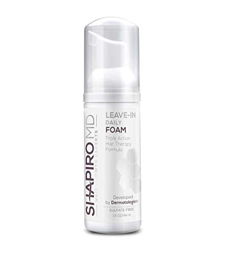 Hair Loss Leave-In Daily Foam | All-Natural DHT Blockers for Thinning Hair Developed by Dermatologists | Experience Healthier, Fuller & Thicker Looking Hair – Shapiro MD | 4-Month Supply