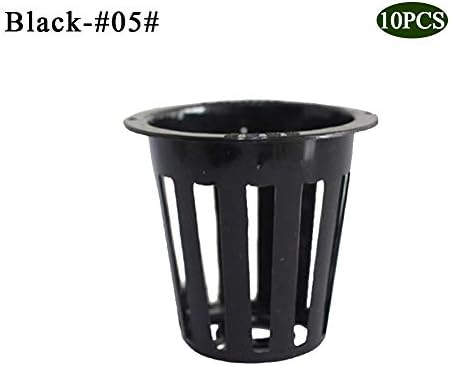 QUUY 10 Pieces Slotted Mesh Net Pots,Heavy Duty Net Cup Basket for Hydroponic Garden Balcony Planting